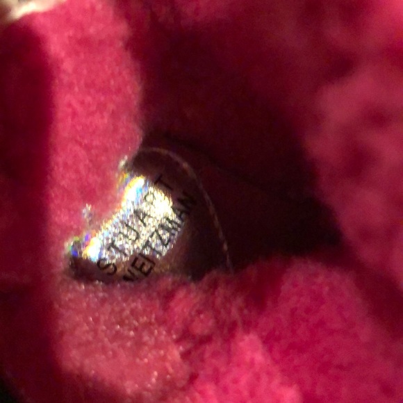 Stuart Weizman Baby Flirt Booties in Fuchsia us2 - Picture 6 of 6